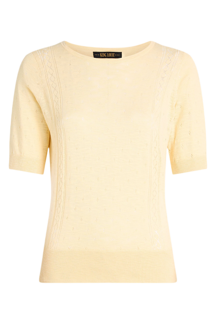King Louie Agnes Top Marea Reed Yellow #farve_reed-yellow