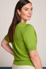 King Louie Agnes V Top Cocoon #farve_dark-citron