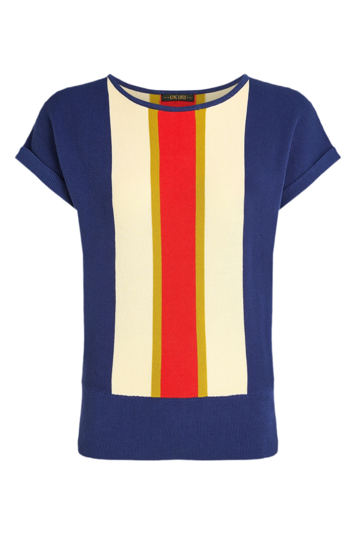 King Louie Ann Top Lido Beacon Blue #farve_beacon-blue