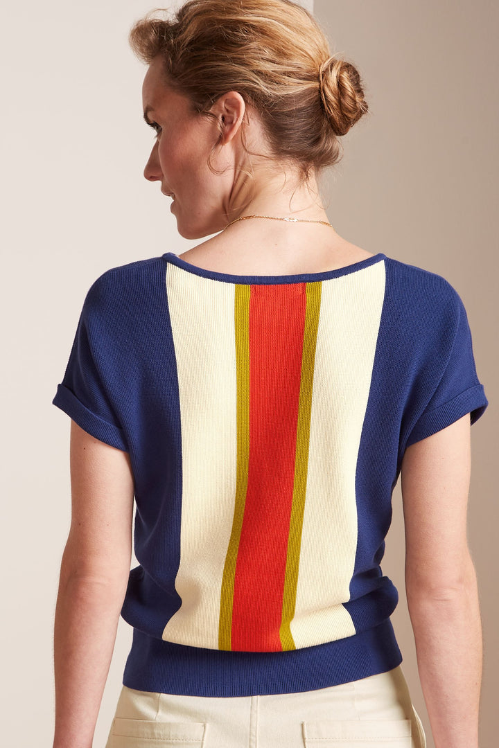 King Louie Ann Top Lido Beacon Blue #farve_beacon-blue