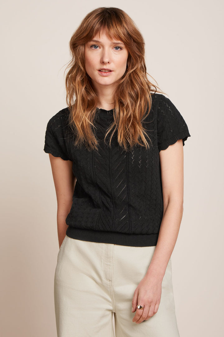 King Louie Audrey Top Rocky Ajour Black #farve_black