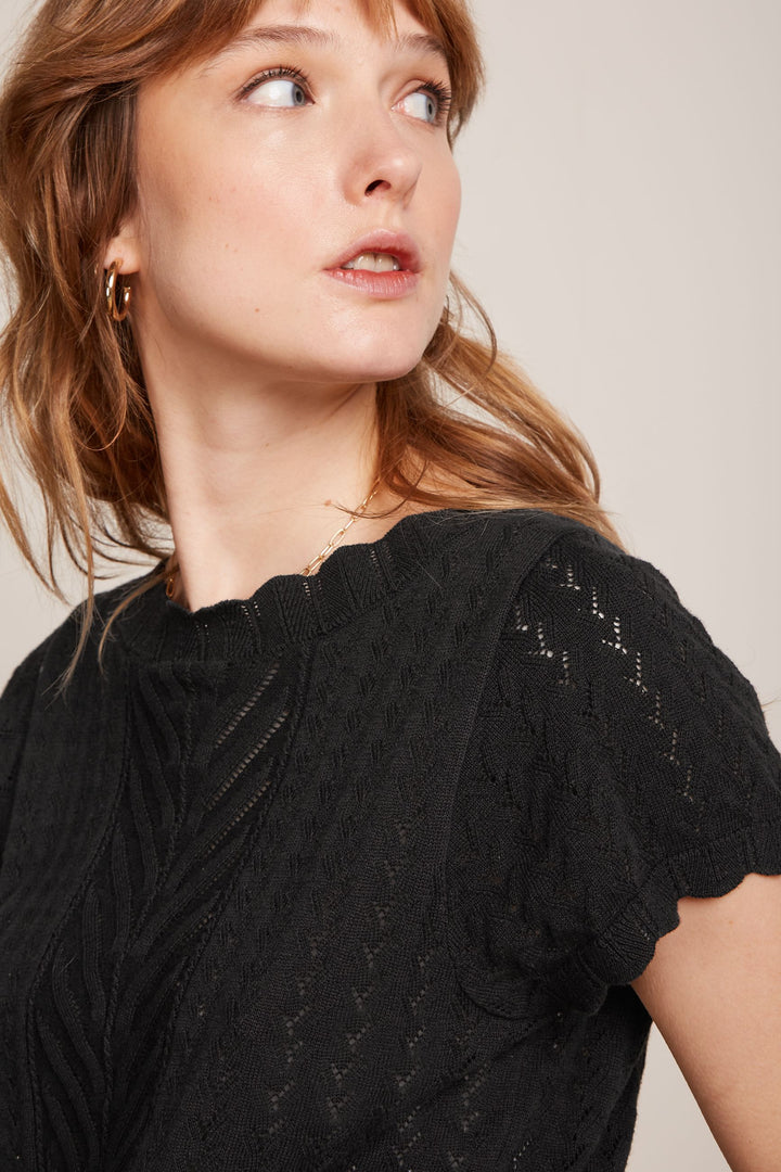 King Louie Audrey Top Rocky Ajour Black #farve_black