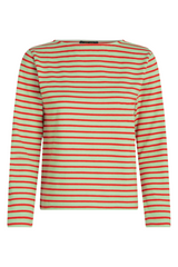 King Louie Boatneck Top Britney Stripe #farve_sprucestone-mint