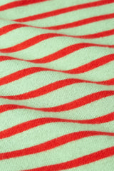 King Louie Boatneck Top Britney Stripe #farve_sprucestone-mint