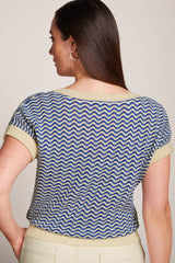 King Louie Boatneck Top Tide #farve_bluing