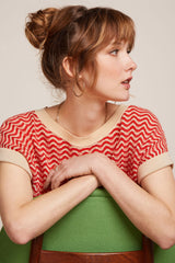 King Louie Boatneck Top Tide #farve_fire-red
