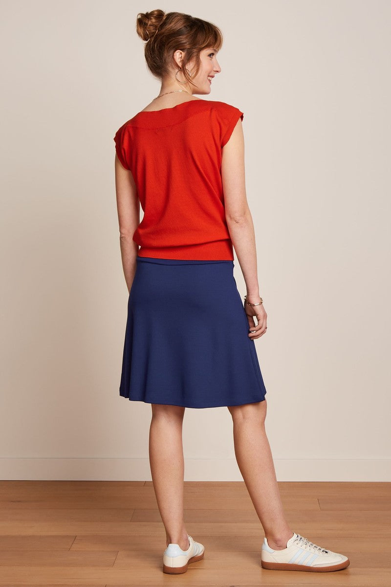 King Louie Border Skirt Milano Uni #farve_beacon-blue
