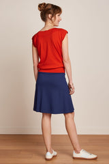 King Louie Border Skirt Milano Uni #farve_beacon-blue