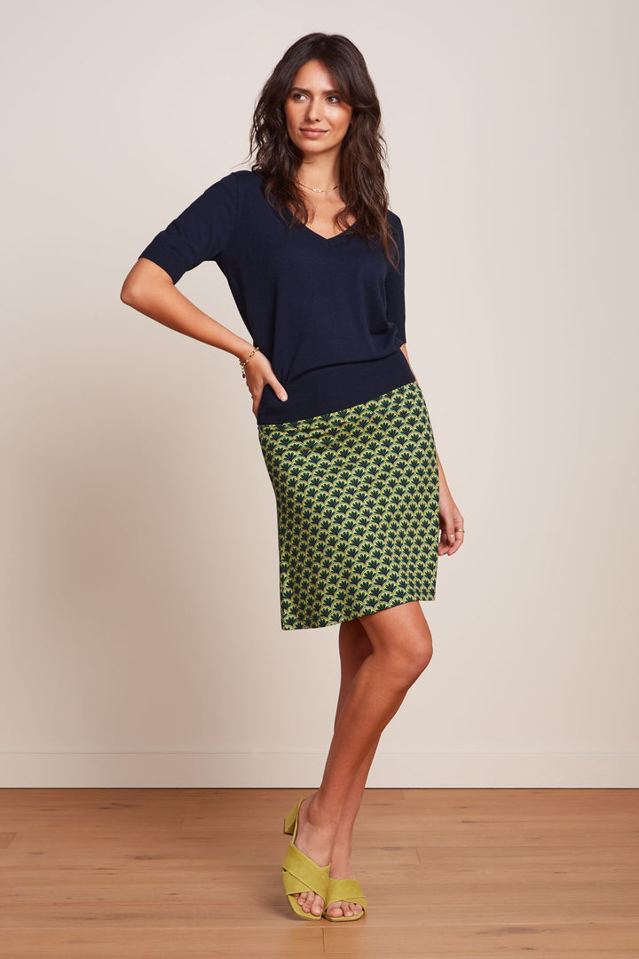King Louie Border Skirt Touche #farve_beacon-blue