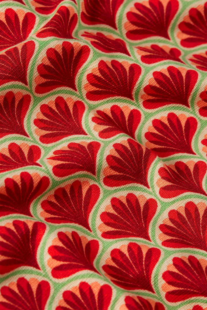 King Louie Border Skirt Touche #farve_true-red