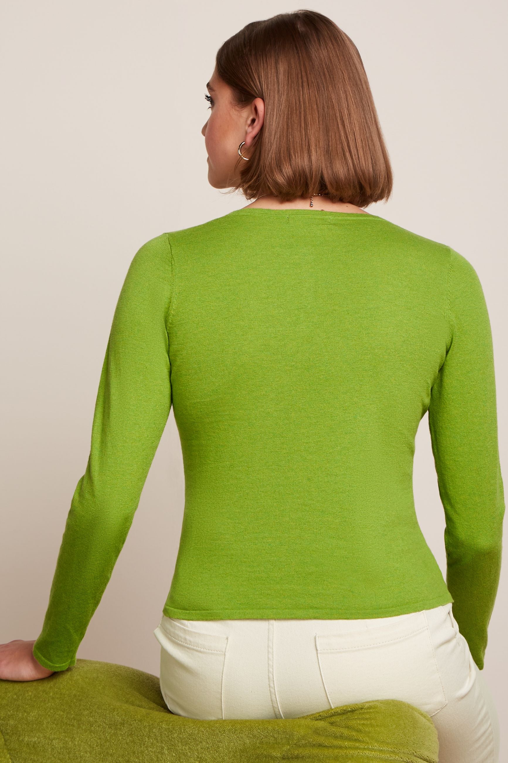 King Louie Cardigan Roundneck Cocoon Sophies.dk #farve_dark-citron