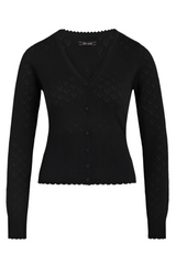 King Louie Cardigan V Heart Ajour #farve_black