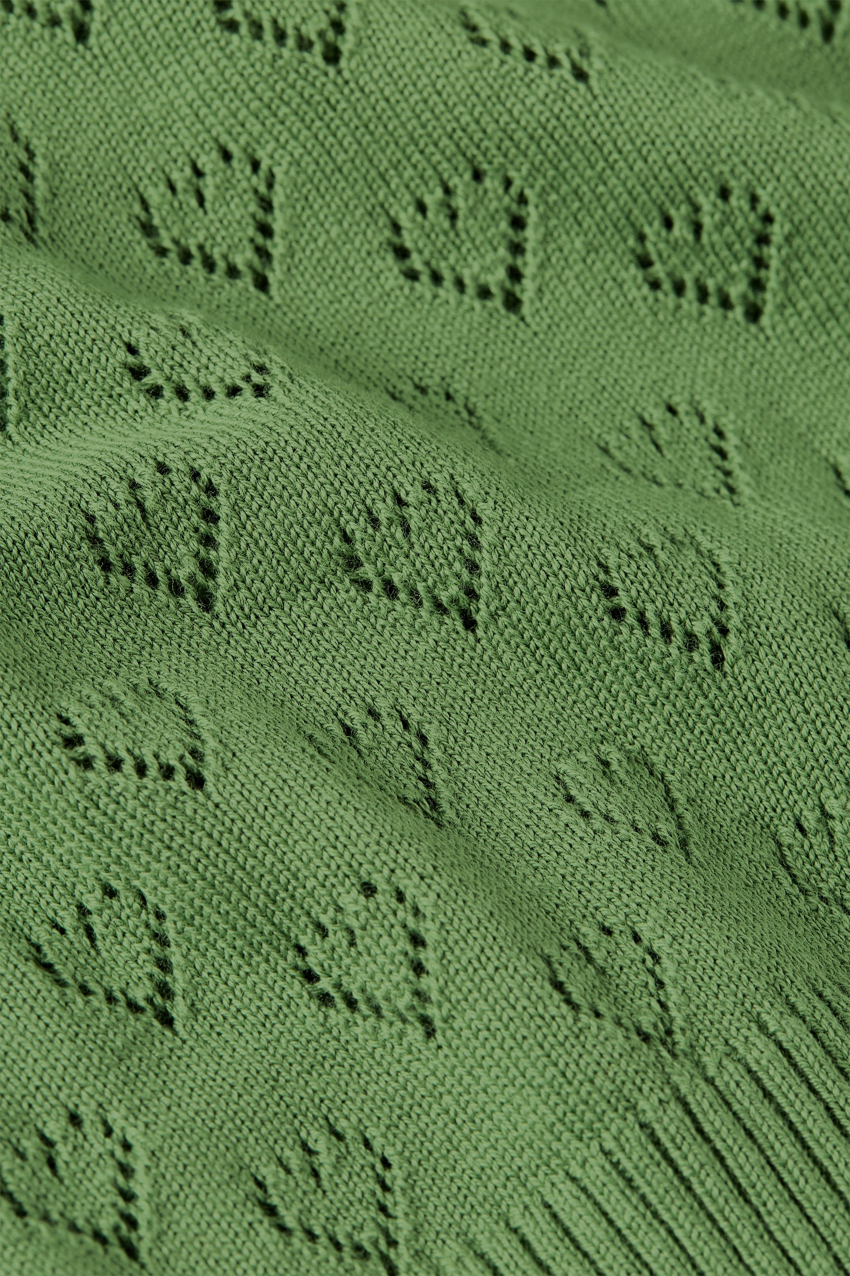 King Louie Cardigan V Heart Ajour #farve_jade-green