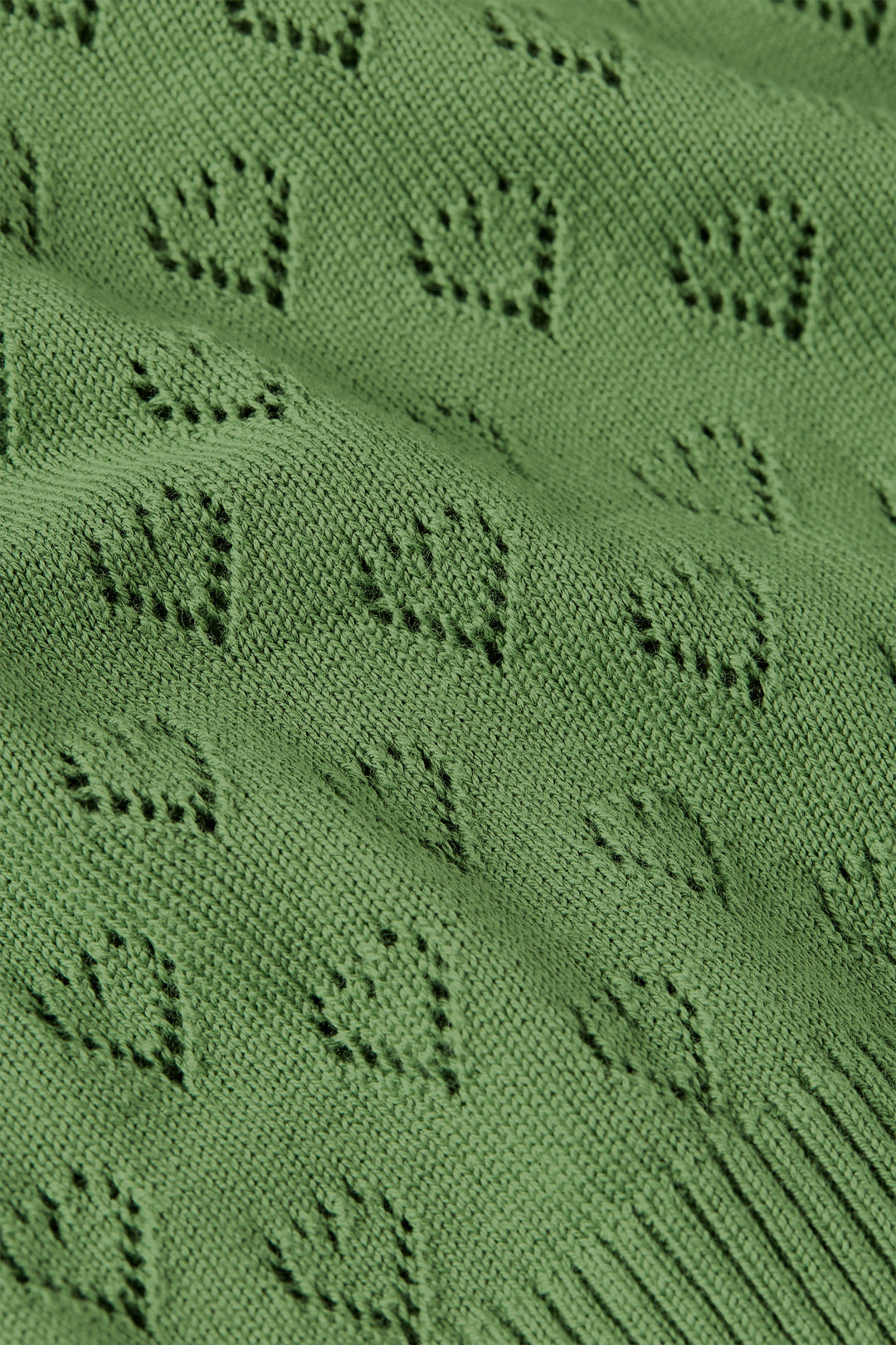 King Louie Cardigan V Heart Ajour #farve_jade-green