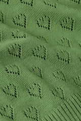 King Louie Cardigan V Heart Ajour #farve_jade-green