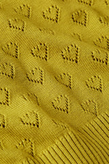 King Louie Cardigan V Heart Ajour #farve_spring-yellow