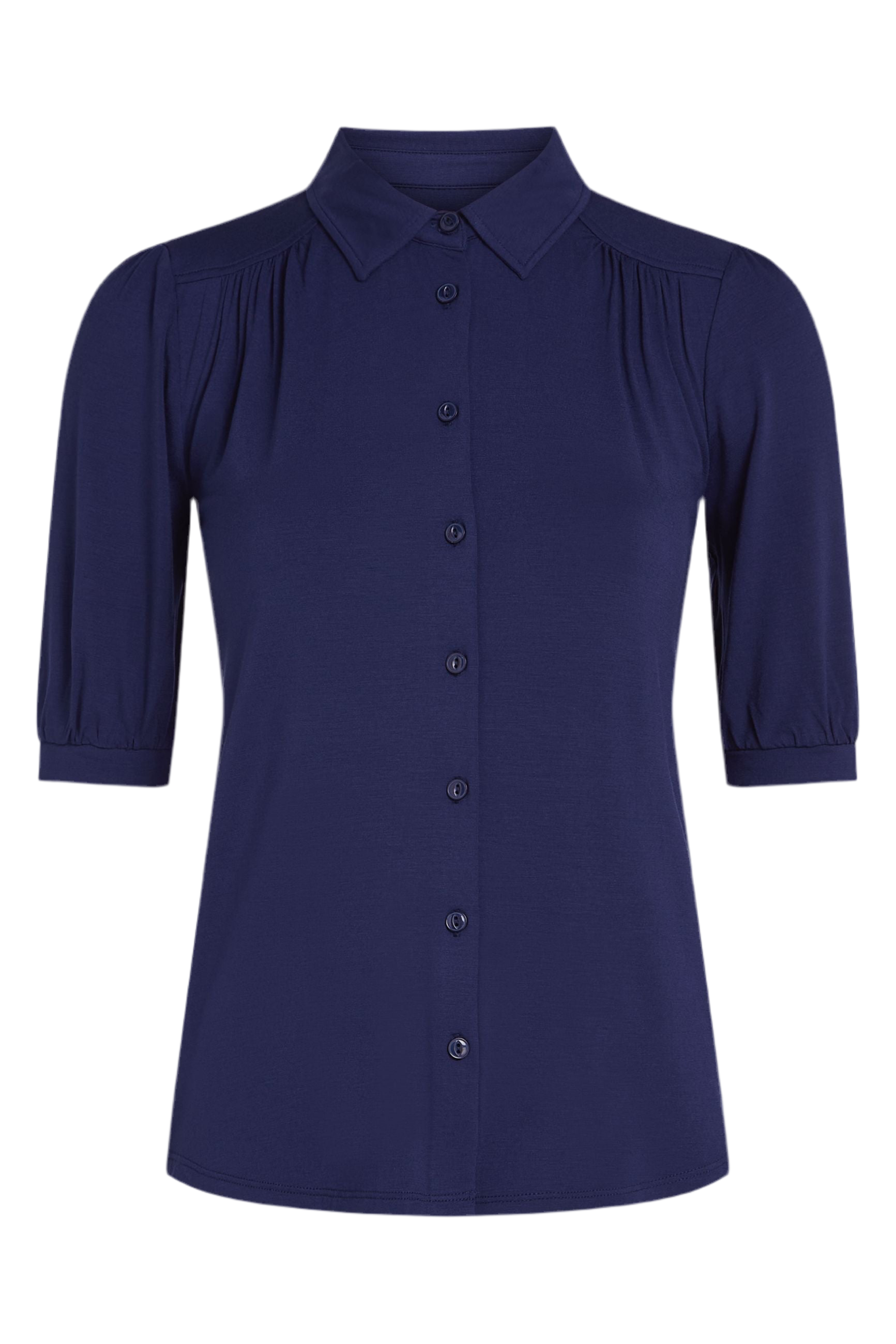 King Louie Carina Blouse Viscose Light #farve_beacon-blue