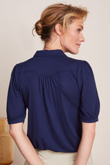 King Louie Carina Blouse Viscose Light #farve_beacon-blue