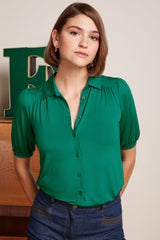 King Louie Carina Blouse Viscose Light #farve_nile-green
