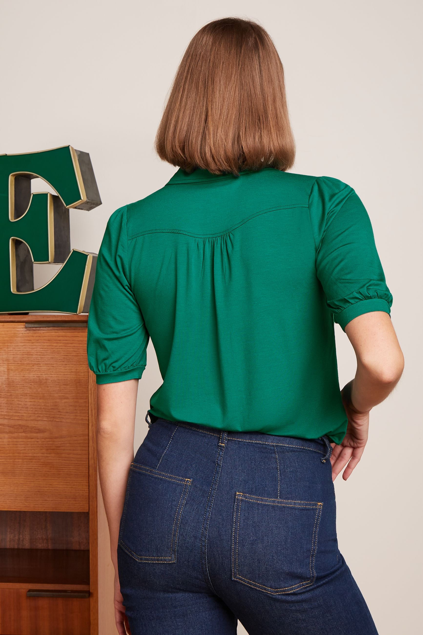 King Louie Carina Blouse Viscose Light #farve_nile-green