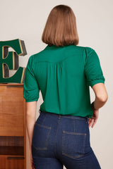 King Louie Carina Blouse Viscose Light #farve_nile-green