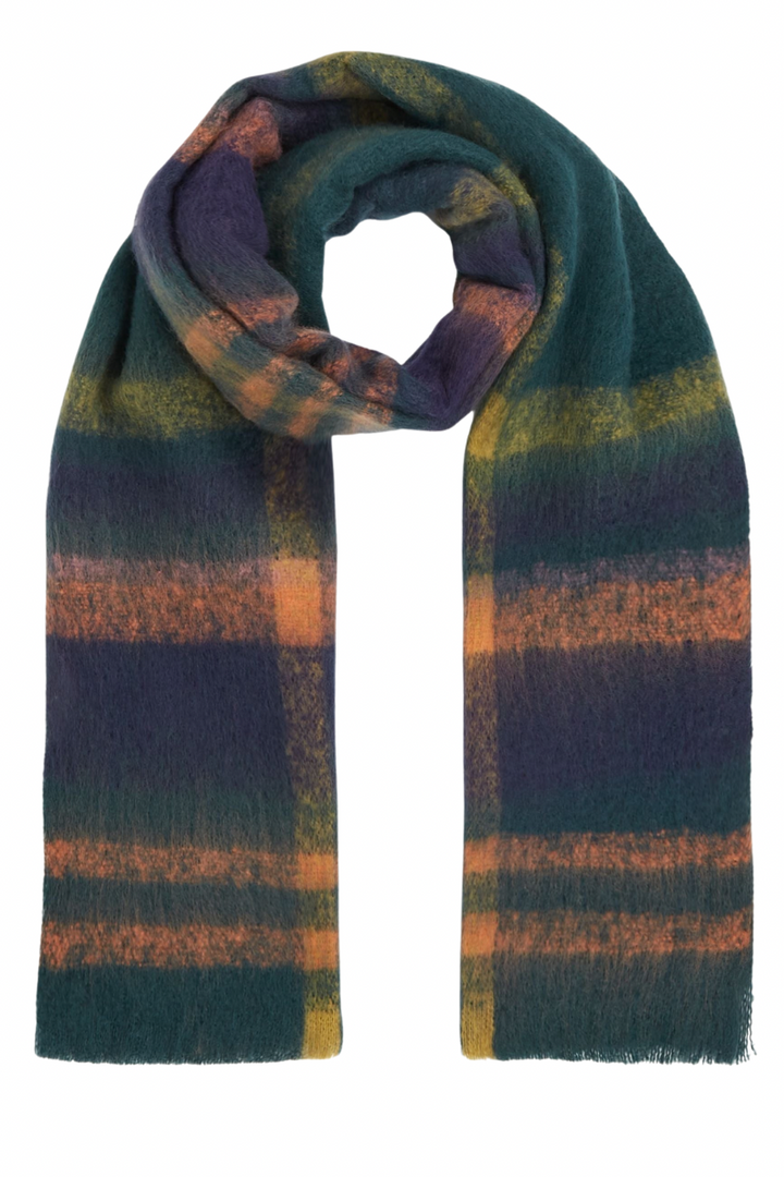 King Louie Check Scarf #farve_pine-green