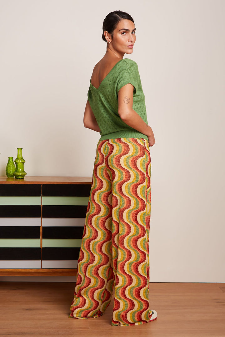 King Louie Double V Top Mateo Knit Jade Green #farve_jade-green