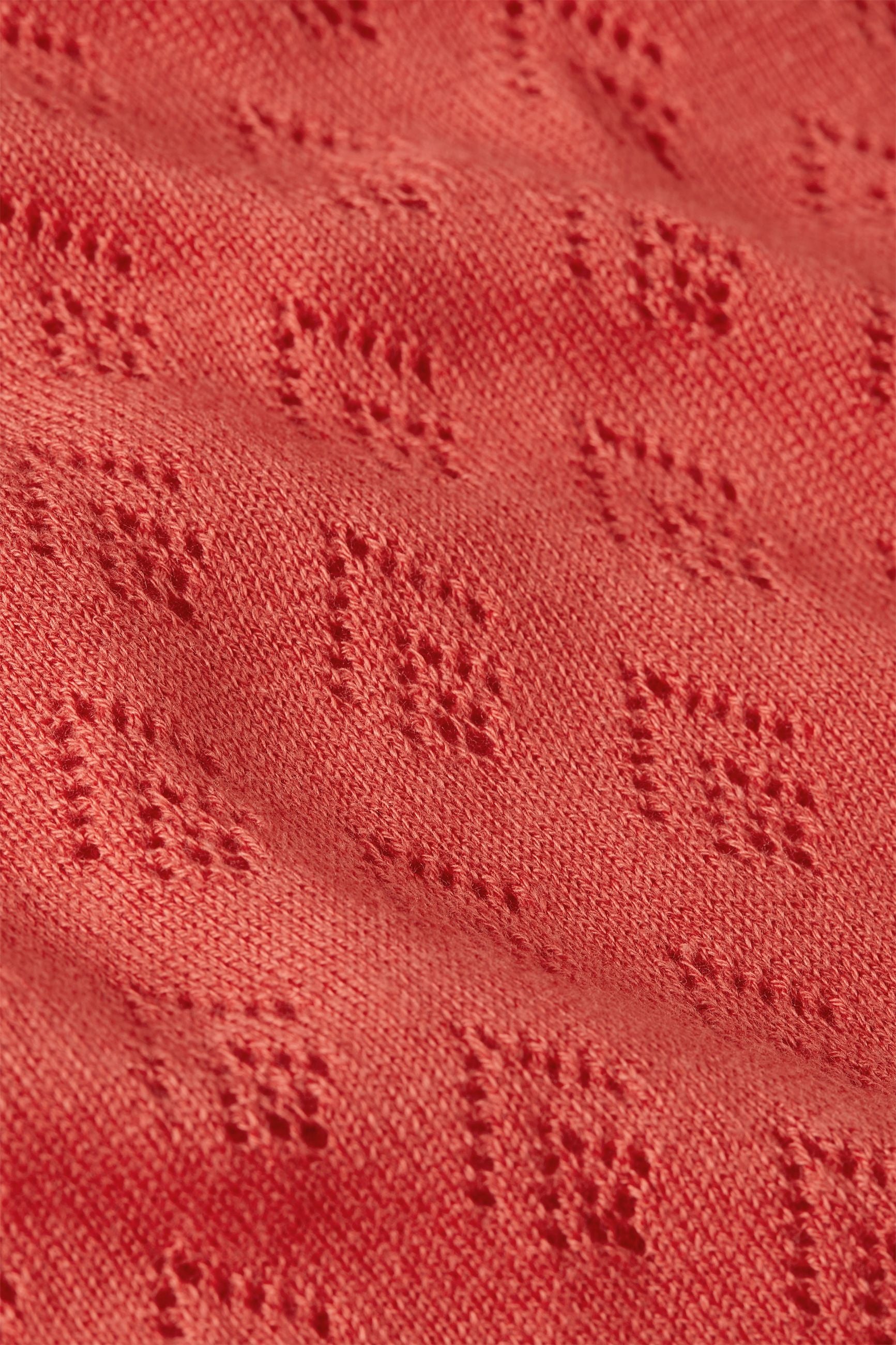 King Louie Double V Top Mateo Knit Tweed Orange #farve_tweed-orange