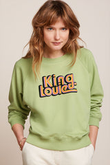 King Louie Febe Sweater Peachy #farve_margarite-green
