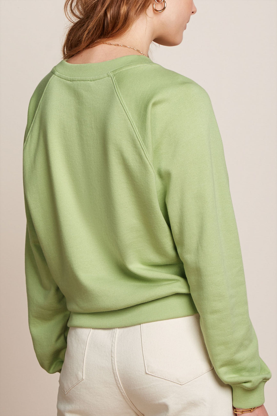 King Louie Febe Sweater Peachy #farve_margarite-green