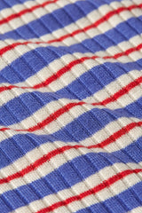 King Louie Lili Tee Surf Stripe Baja Blue #farve_baja-blue