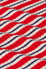 King Louie Lili Tee Surf Stripe Fire Red #farve_fire-red