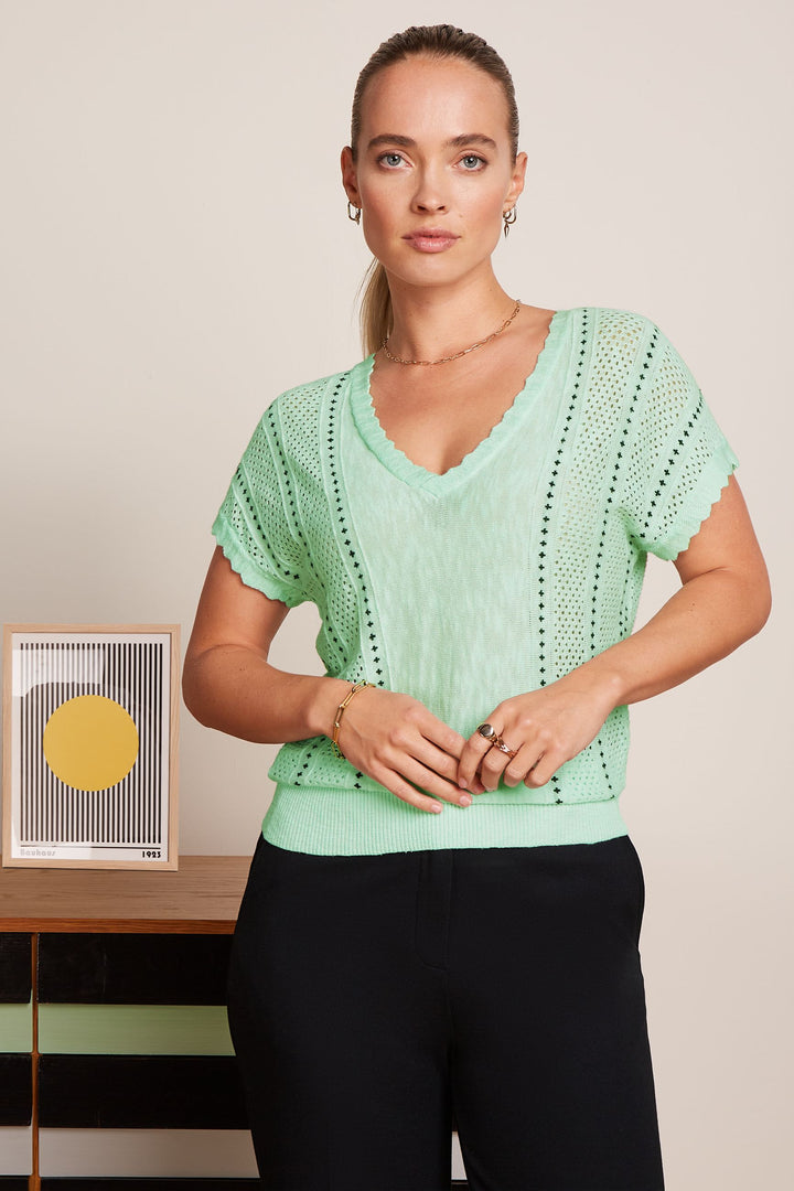 King Louie Lyra Top Marea Cameo Green #farve_cameo-green