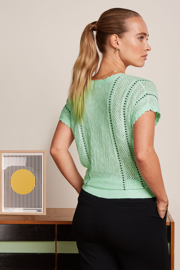 King Louie Lyra Top Marea Cameo Green #farve_cameo-green