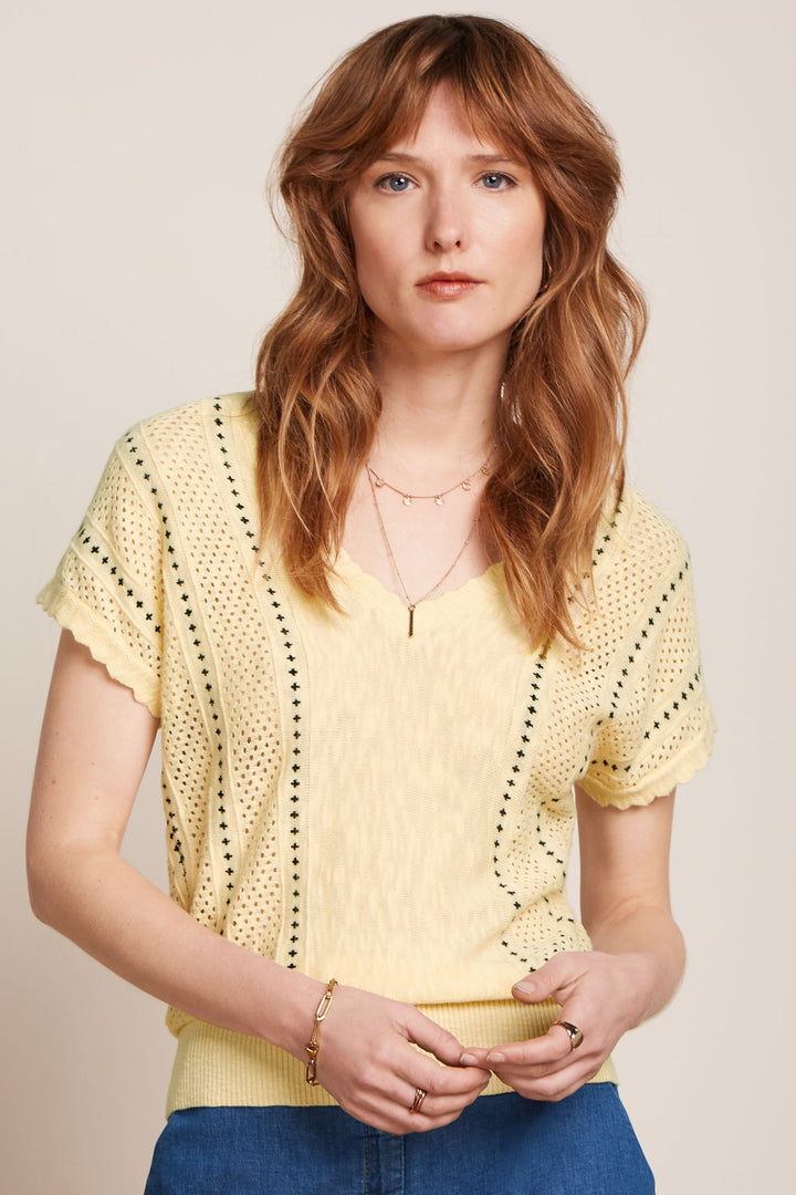King Louie Lyra Top Marea Reed Yellow #farve_reed-yellow