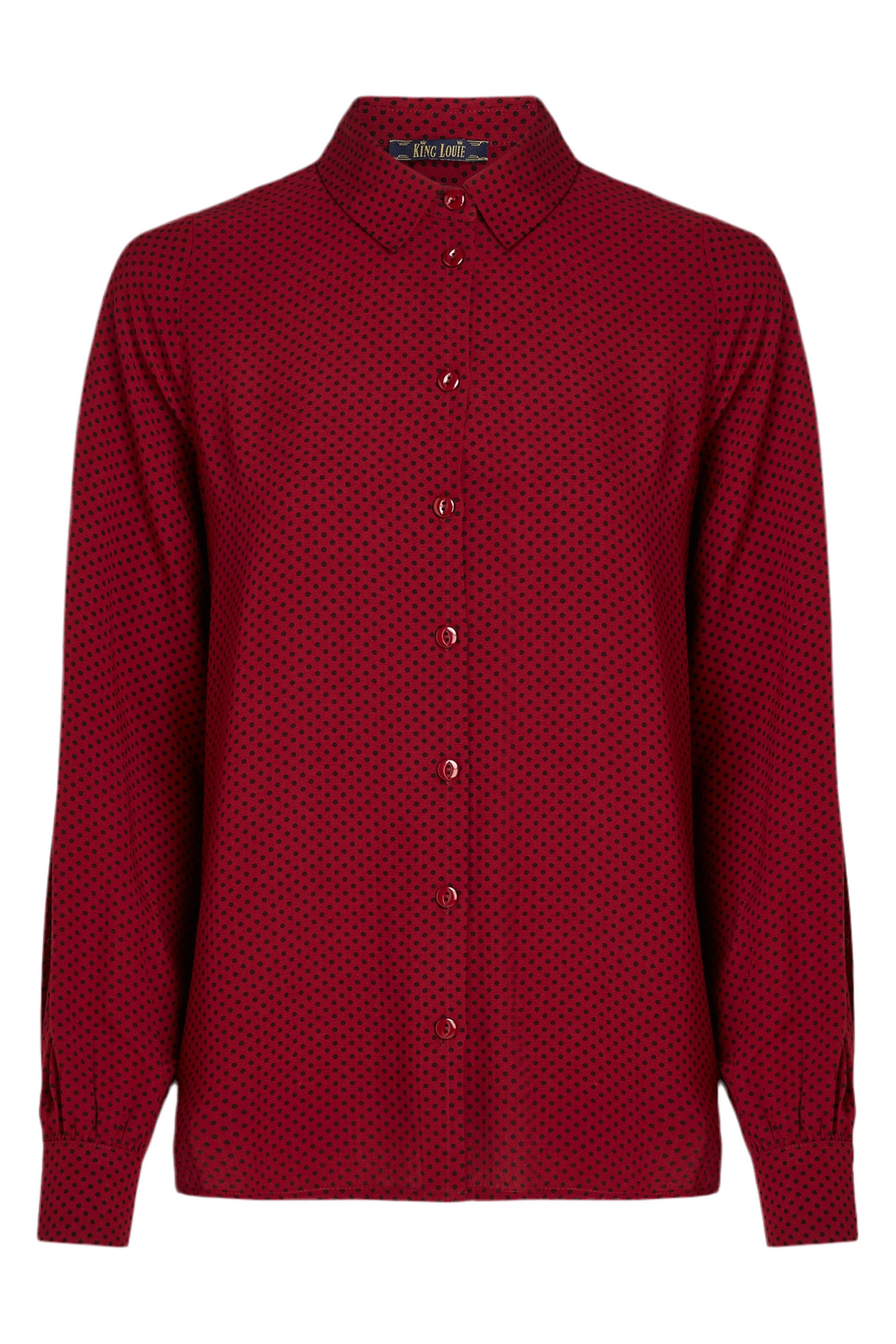 King Louie Maisie Blouse Piper #farve_cabernet-red