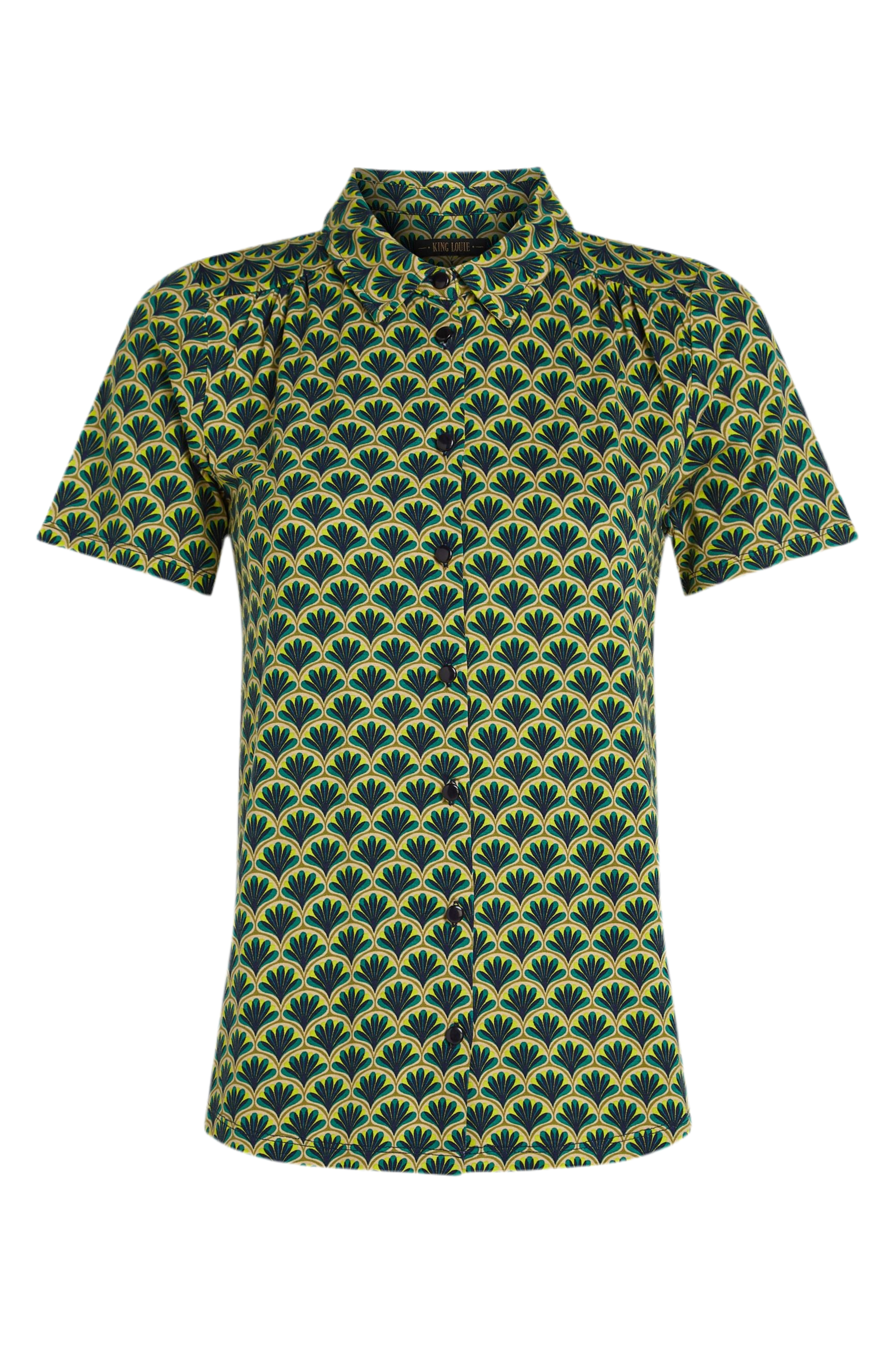 King Louie Maisie Blouse Touche #farve_beacon-blue