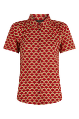 King Louie Maisie Blouse Touche #farve_true-red
