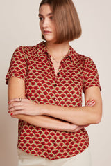 King Louie Maisie Blouse Touche #farve_true-red