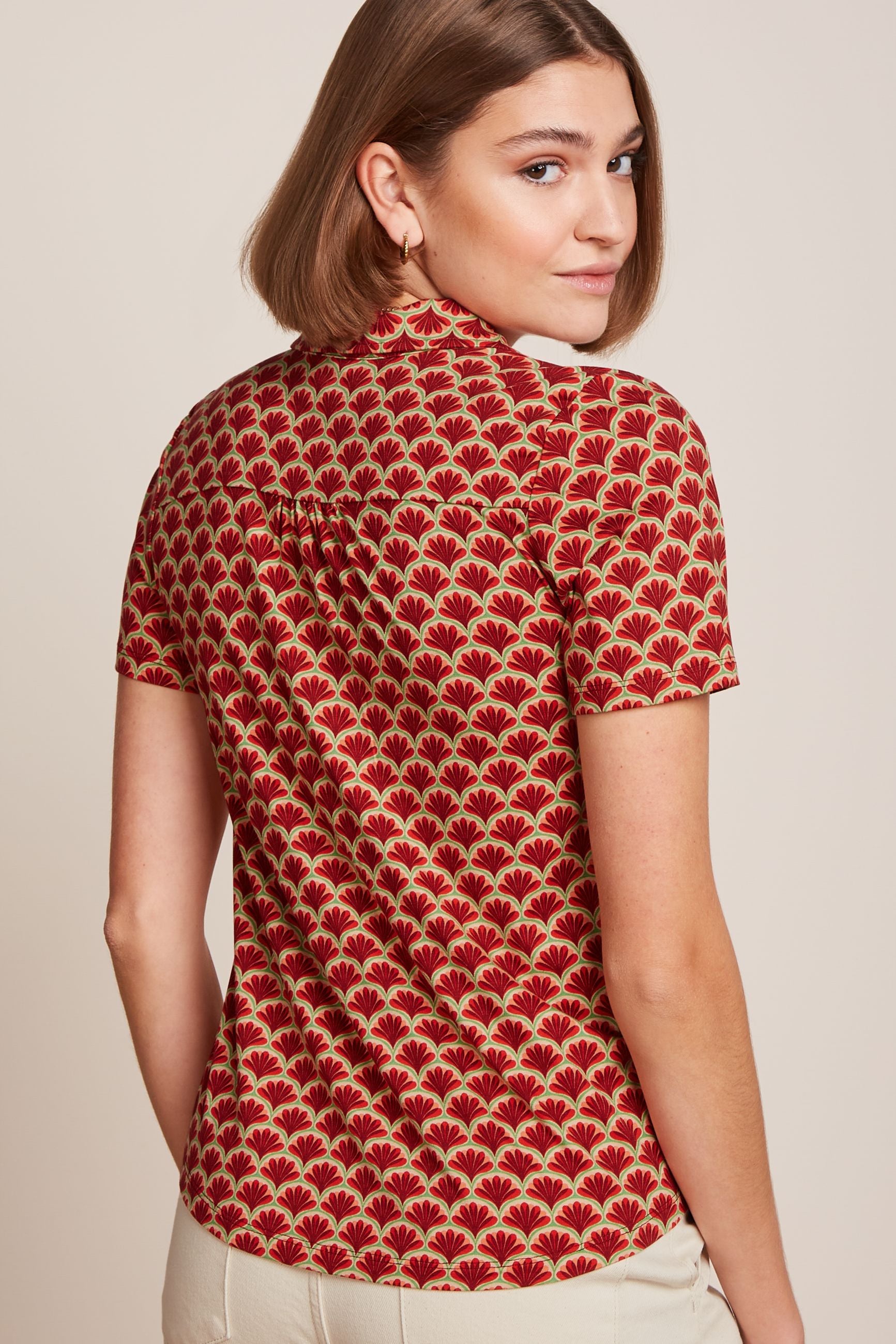 King Louie Maisie Blouse Touche #farve_true-red