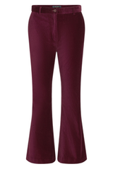 King Louie Marcie Flared Pants Uni Fargo #farve_cabernet-red