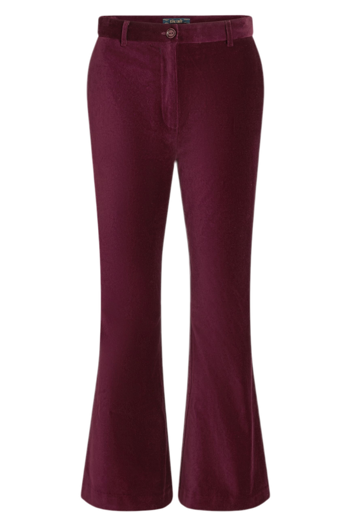 King Louie Marcie Flared Pants Uni Fargo #farve_cabernet-red