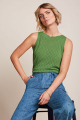 King Louie Nicky Top Mateo Knit Jade Green #farve_jade-green