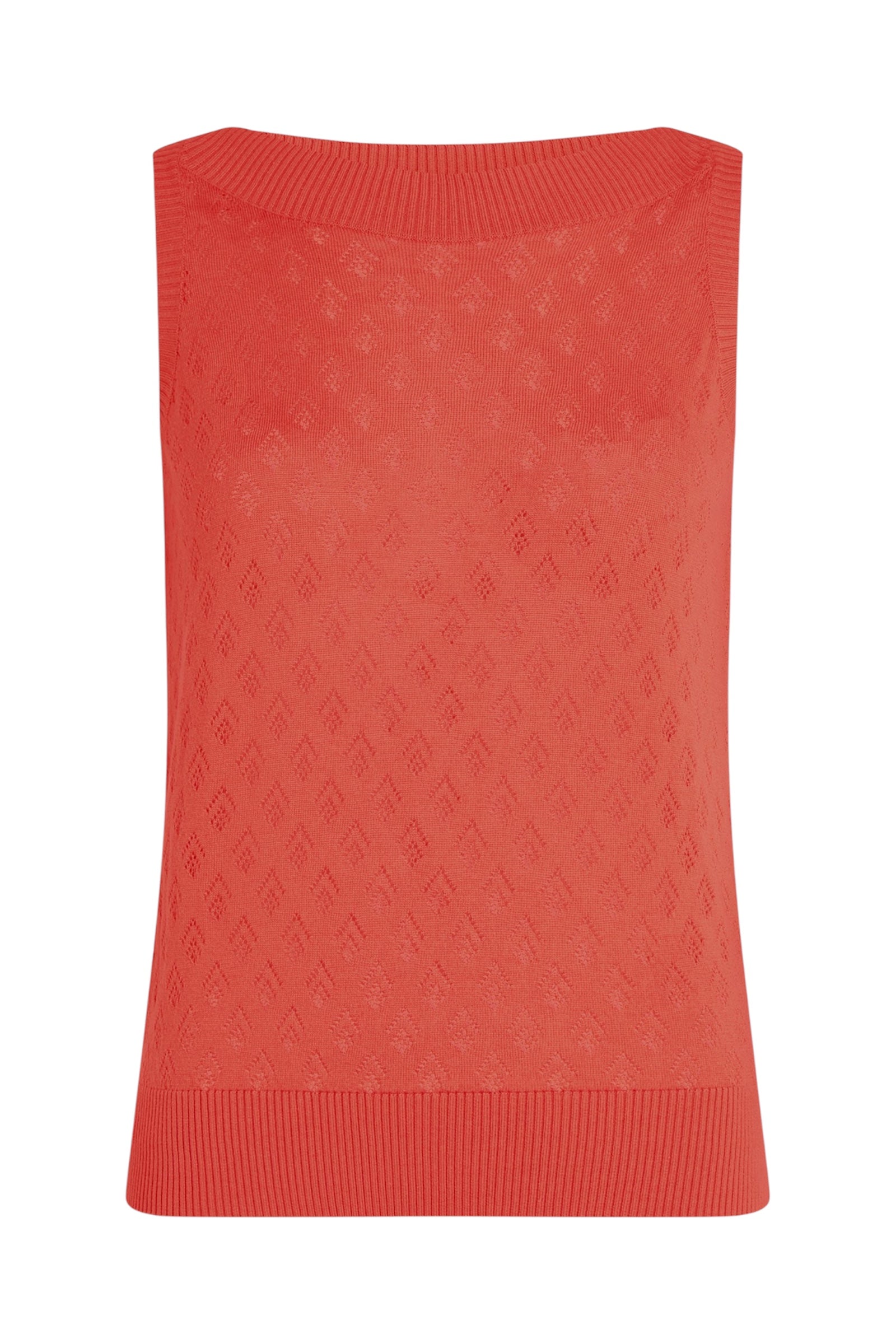 King Louie Nicky Top Mateo Knit Tweed Orange #farve_tweed-orange