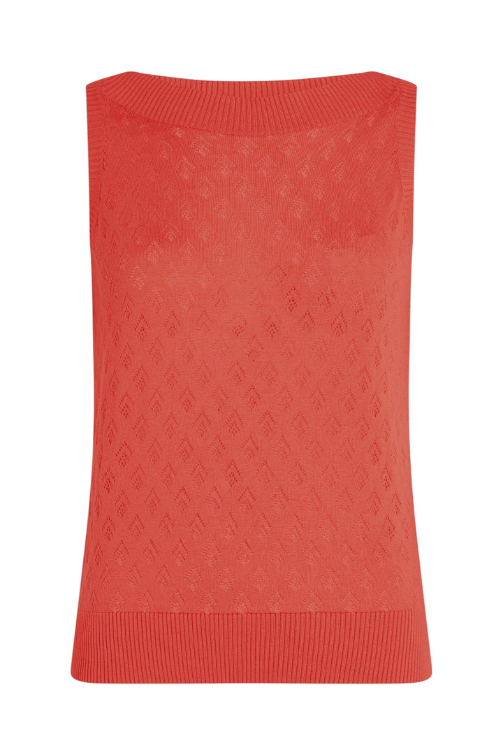King Louie Nicky Top Mateo Knit Tweed Orange #farve_tweed-orange