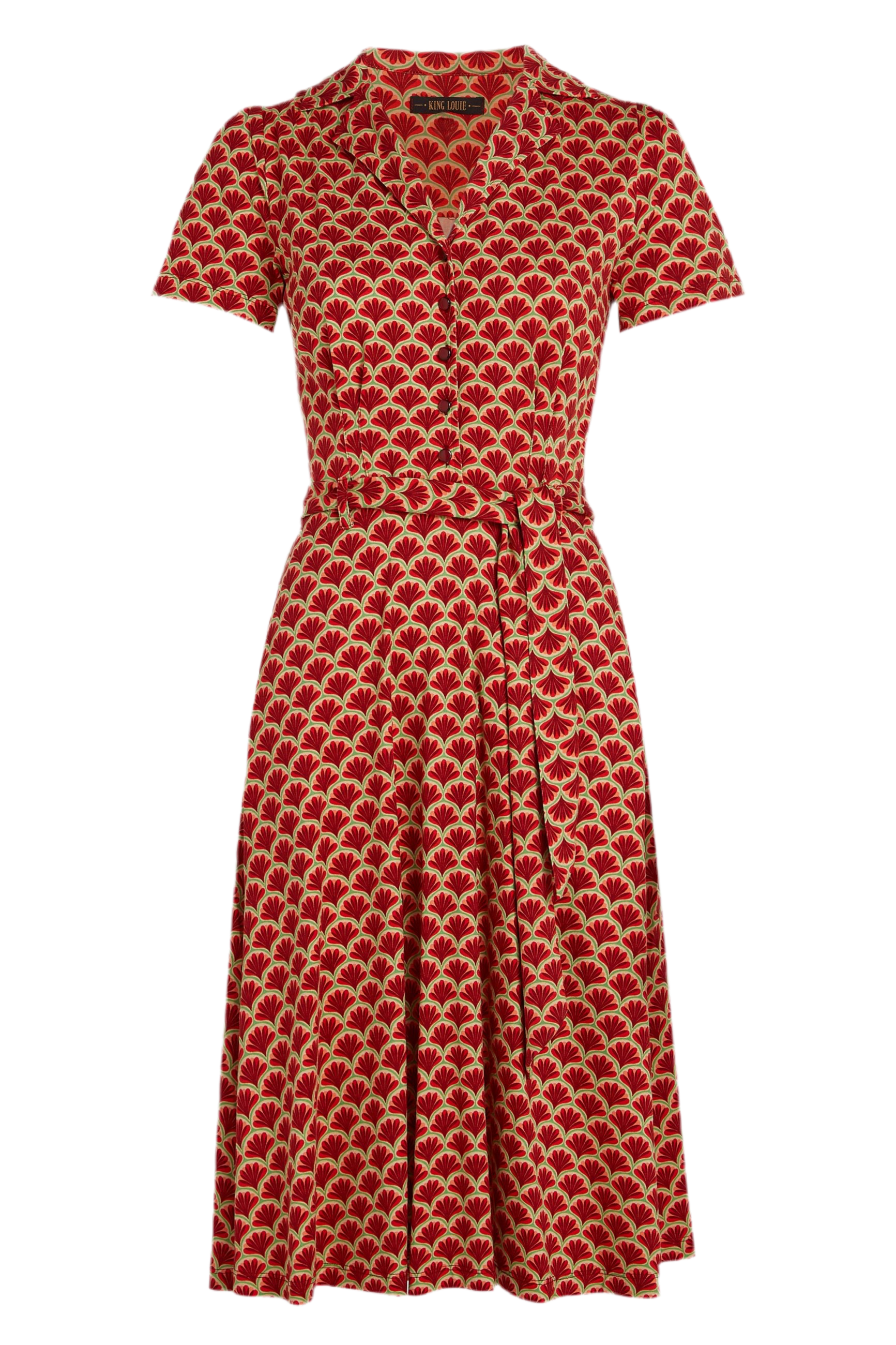 King Louie Sheeva Dress Touche #farve_true-red