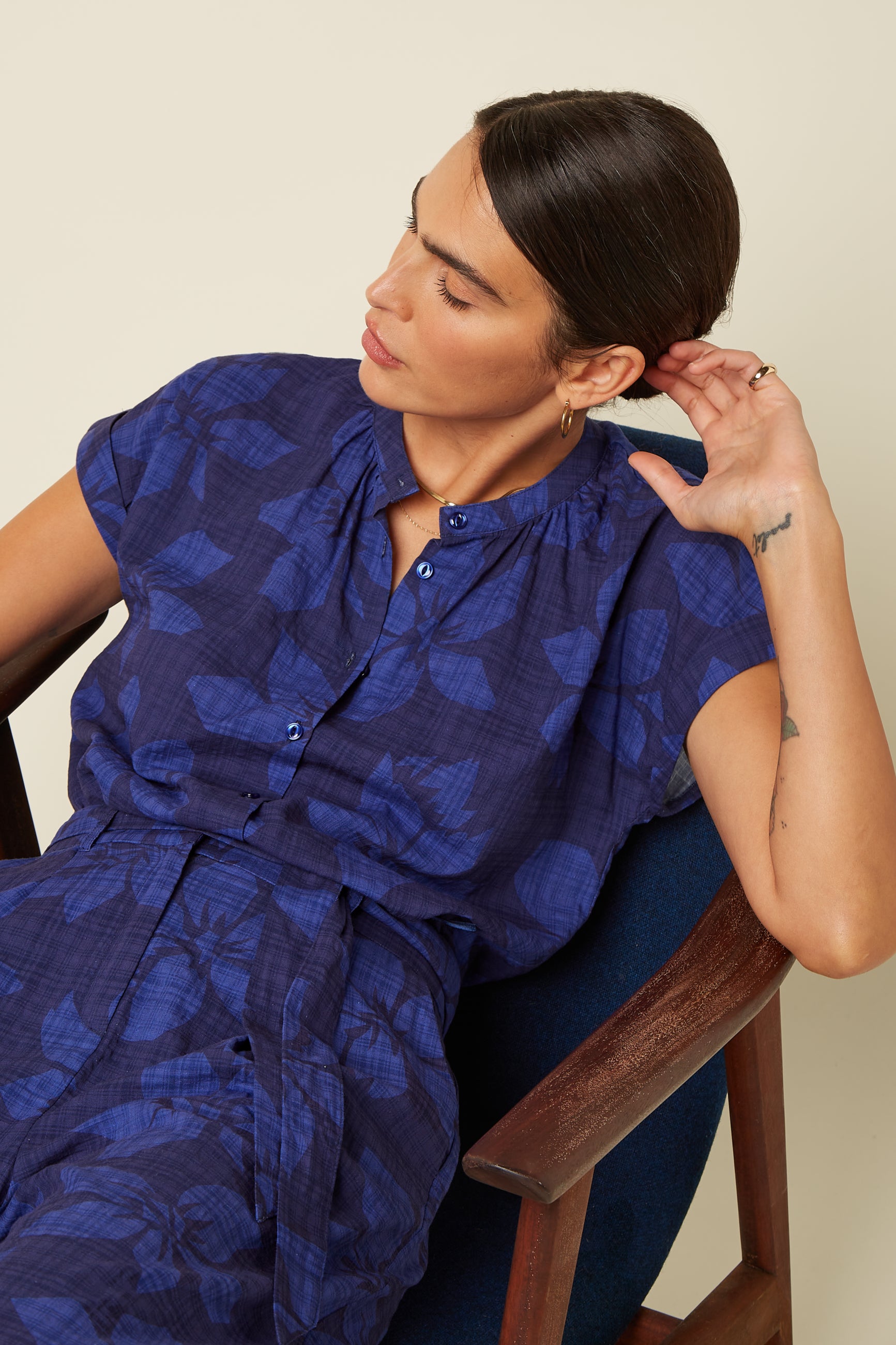 King Louie Stella Blouse Saline