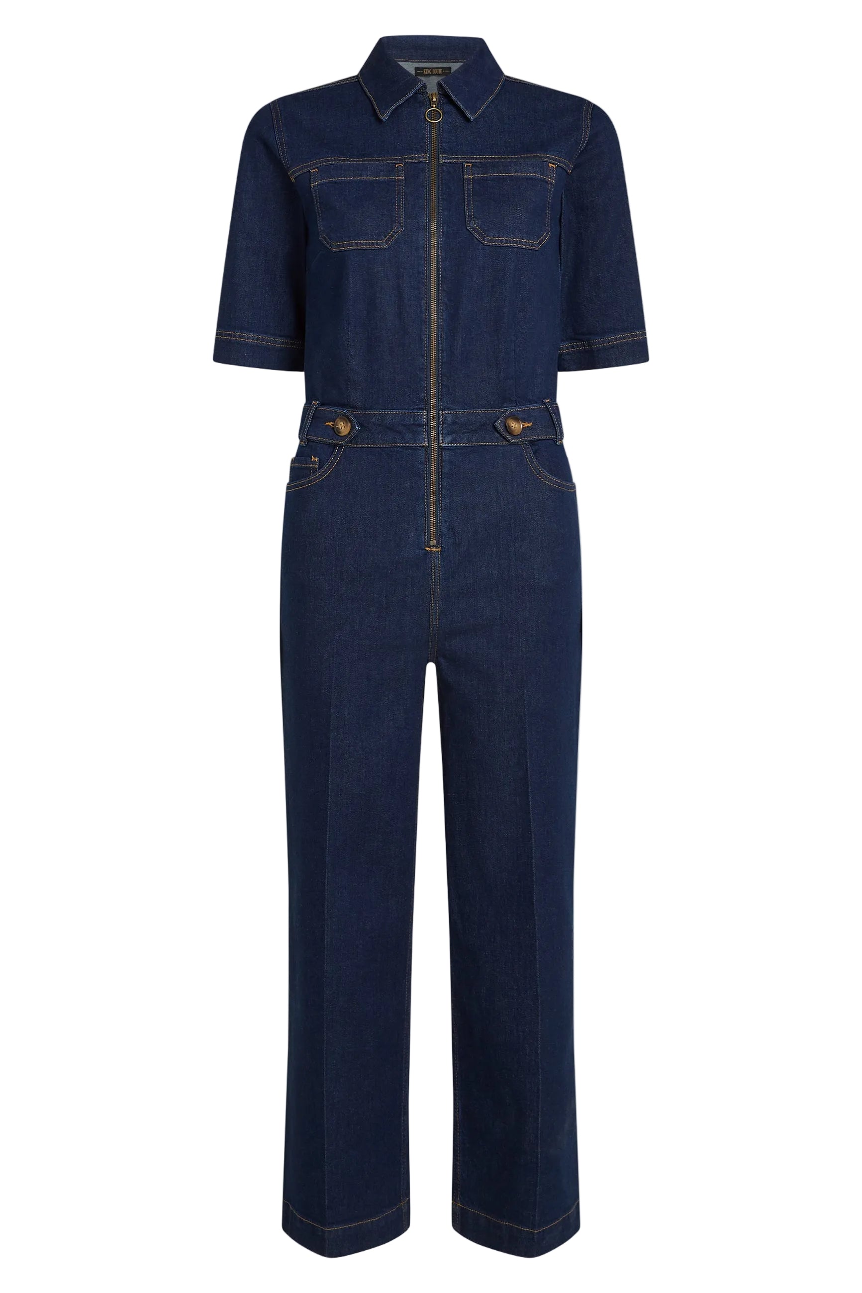 King Louie Zip Jumpsuit Onyx Denim