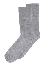 Mp Denmark Fine Wool Rib Socks #farve_grey-melange