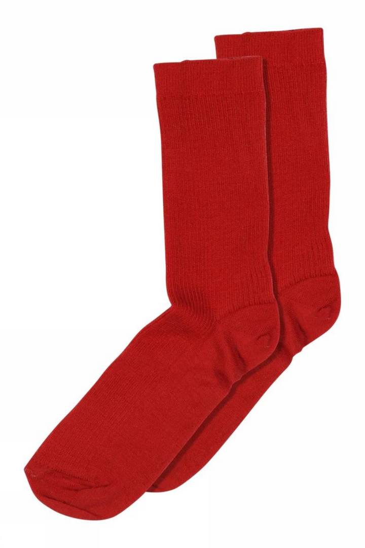 Mp Denmark Fine Wool Rib Socks #farve_tomato